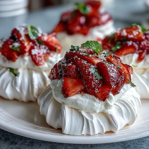 Mini Pavlovas with Strawberries #102