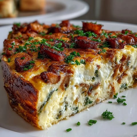 Spring Brunch Frittata with Asparagus and Goat Cheese: A golden, fluffy baked egg dish loaded with tender asparagus, creamy goat cheese, and fresh herbs, perfect for a light spring meal.