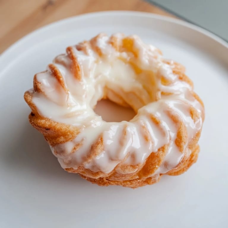 Beautiful, twisted French crullers: imagine the light, airy texture and sweet glaze coating each bite.