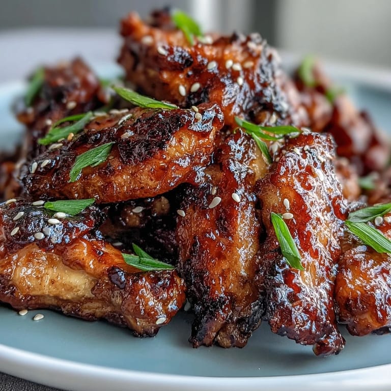 Freshly simmered Coca Cola Chicken Wings arranged over steamed rice with a drizzle of extra sauce and a sprinkle of green onions.