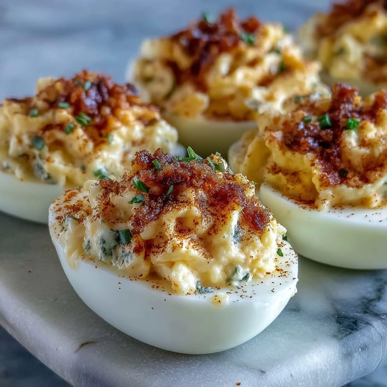 Creamy sweet pickle relish deviled eggs, a tangy appetizer perfection.